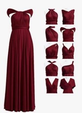 New Infinity maroon Maxi Dress with Bandeau Multi-Way Bridesmaid XL