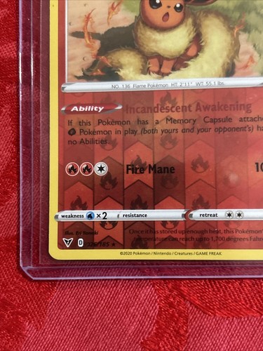 Pokemon TCG Flareon 026/185 Reverse Holo NM SWSH Vivid Voltage 2020 - Picture 4 of 7
