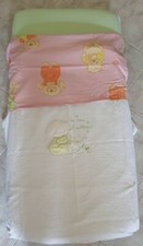 Completo Lettino Bambini E Copertina A Nido D' Ape  In Cotone