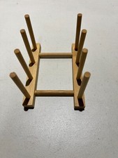 Bamboo Dish Rack,Pot lid/Plate/Cutting Board Organizer for Kitchen