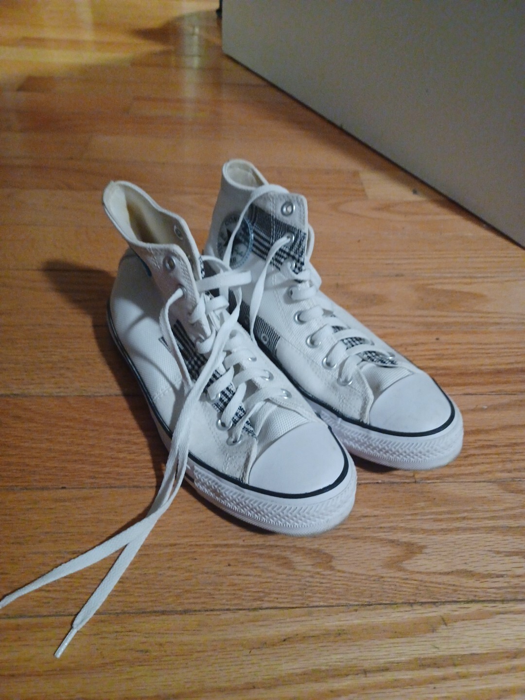 White Patchwork Converse - image 1