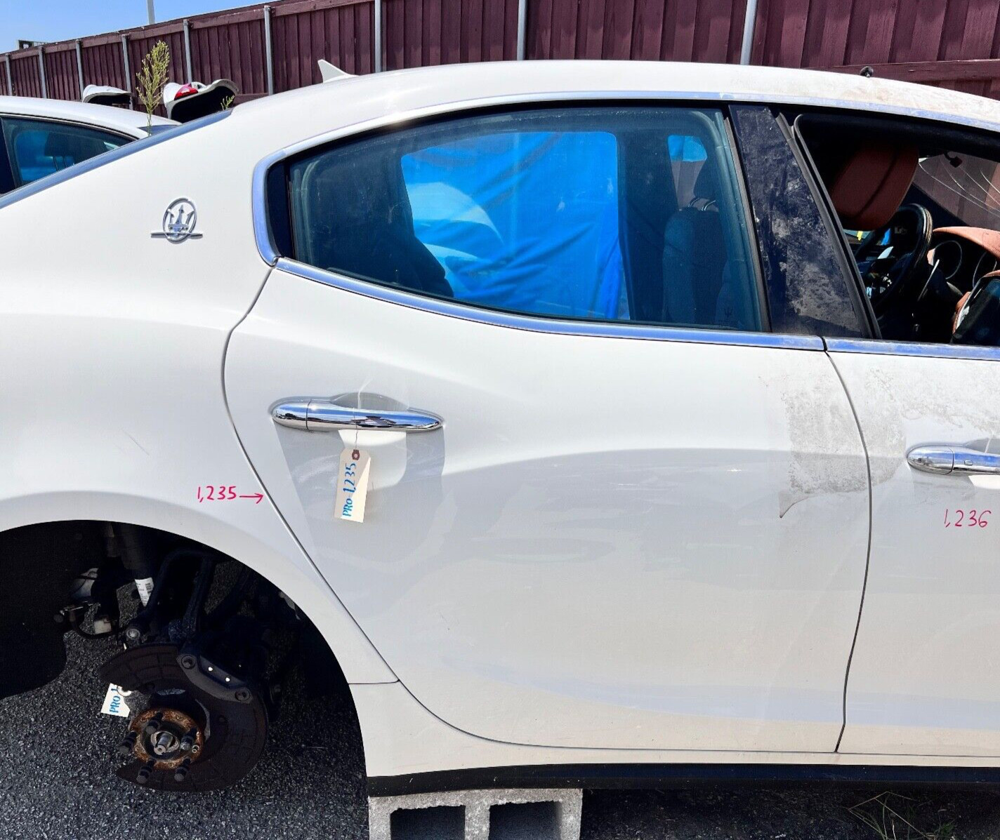 2014-2019 MASERATI GHIBLI SQ4 REAR RIGHT PASSENGER DOOR Assembly PANEL WHITE OEM