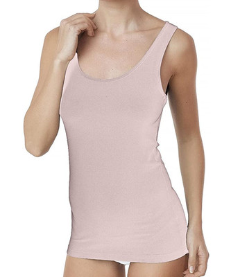 Jadea Canotta 4182 Spalla Larga In Cotone Elasticizzato Colore Cipria