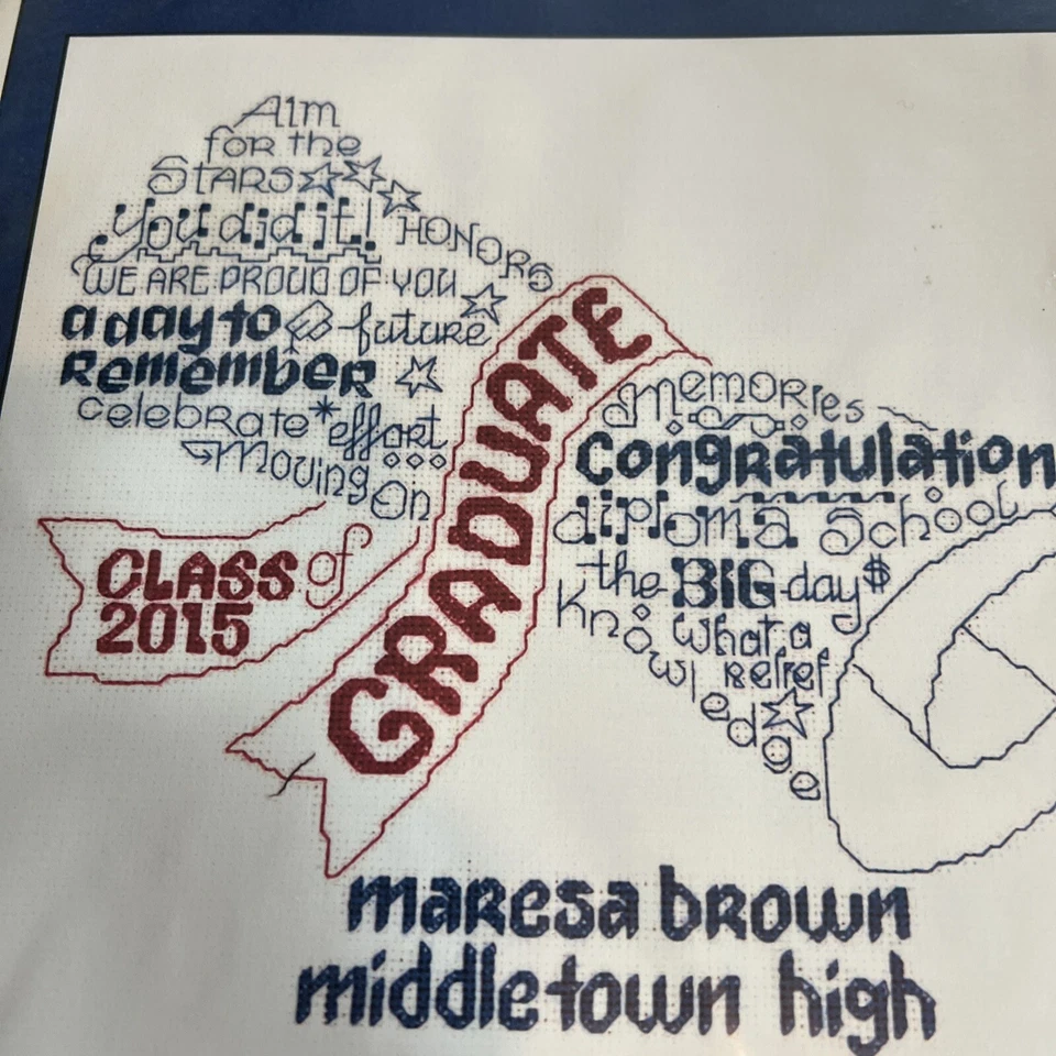 Let's Graduate Cross Stitch KIT Personalize Yourself Imaginating NEW 14 Ct Aida - Image 2 of 4