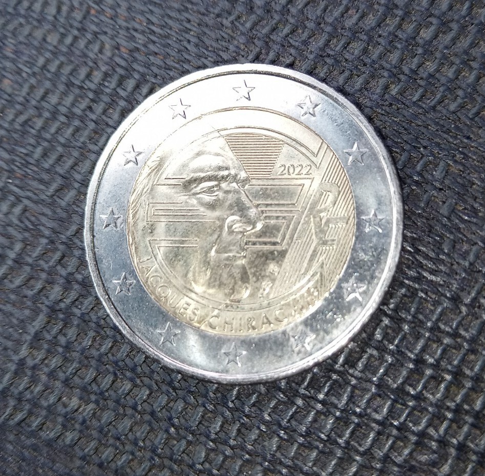  2 Euro - France - 2022 - Jacques Chirac - Commémoration - TBE