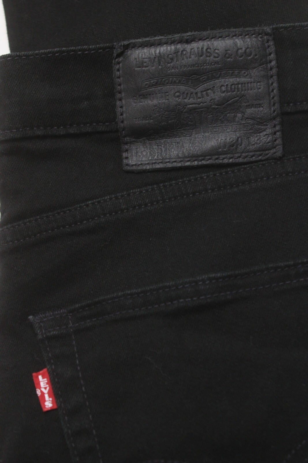 LEVI'S 512 Premium Big E Jeans Men's W30/L32 Casual Black Zip Tapered Fit Black thumbnail 7