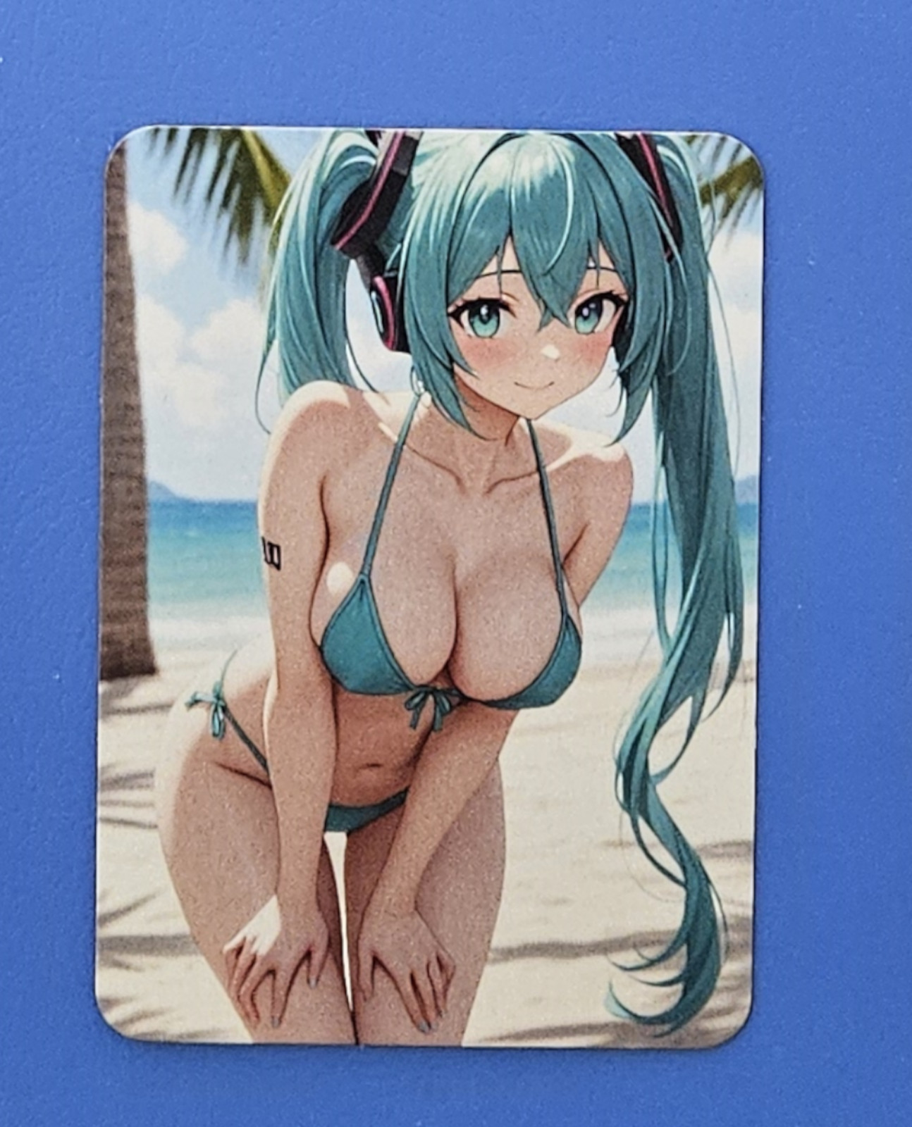 Tarjeta de colección Waifu Anime Custom | Sexy NSFW | S001 Hatsune Miku