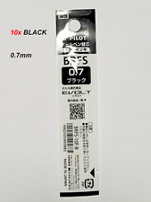 Pilot EVOLT REFILL BRFS-10F Ballpoint Ink Refill 0.7mm - 10x  BLACK