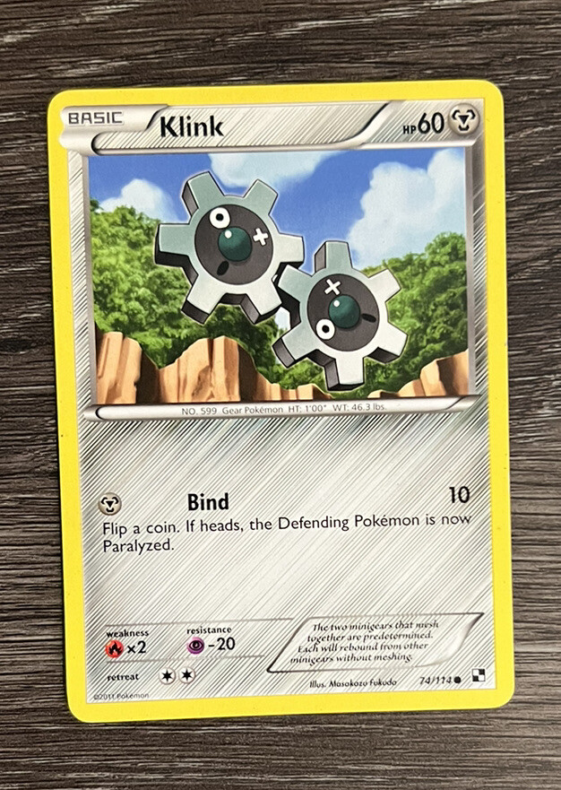 Klink 74/114 - Black & White (Base Set) - Common - Pokemon TCG