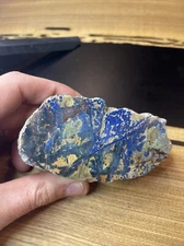 Estate Find Unidentified Mineral Blue Azurite ? Faced Display Specimen 10oz