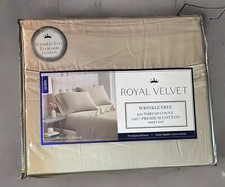 Royal Velvet Sheet Set Queen 300TC Gray 100 Cotton Bedroom Sheets NEW Grey