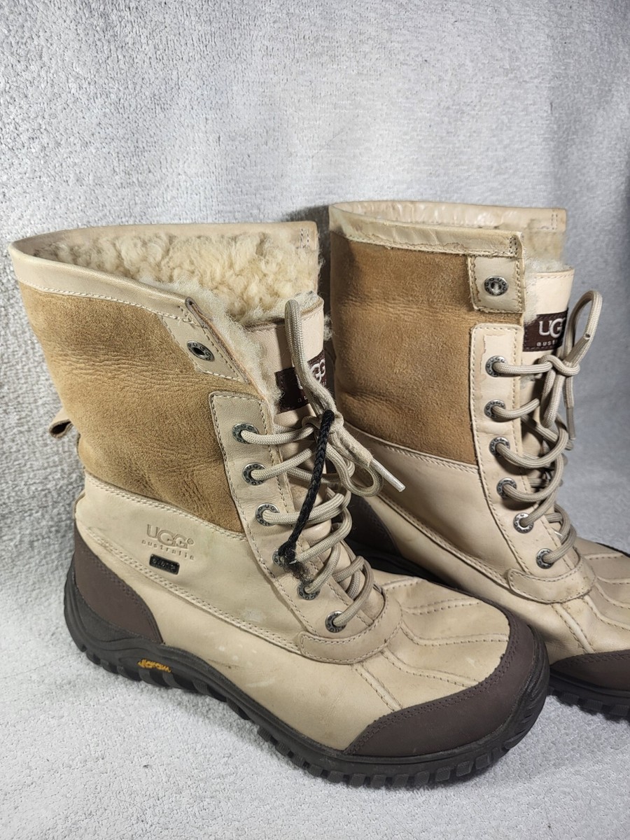 UGG Adirondack II Sand Waterproof Leather Fur Snow Boots Size US 7