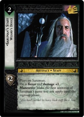 Lord of The Rings LOTR CCG TCG Two Towers 4R174 Saruman's Staff, Wizard's Device
