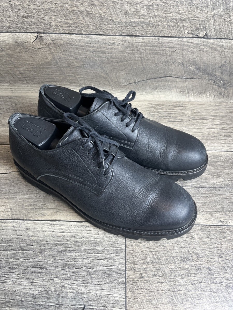 Vince. Men Davies Plain Toe Derby Oxford Shoes Size US 10M Black Leather vince-davies-plain-toe-derby-  main image 3