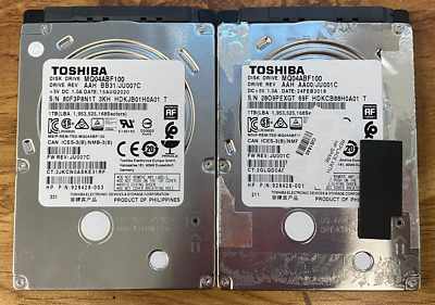 新品 TOSHIBA 1000GB 1TB 2.5 MQ04ABF100 2枚 Lot of 2 TOSHIBA 1TB/1000GB 2.5