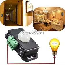 DC 12V-24V 8A Automatic  Infrared PIR Motion Sensor Switch For LED light Stylish