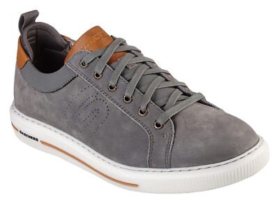 SKETCHERS Herren Classic Fit Schnürschuh Leder Goga Mat Fußgewölbestütze PTR-Schuh - UK 6-13