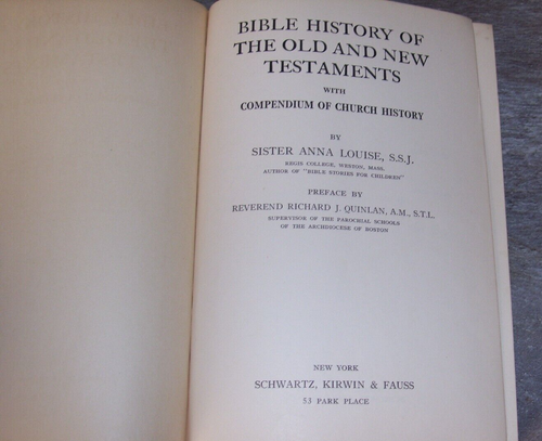 Vintage 1930 "Bibel und Kirchengeschichte" Hardcover Buch Schwester Anna Louise - Bild 7 von 8