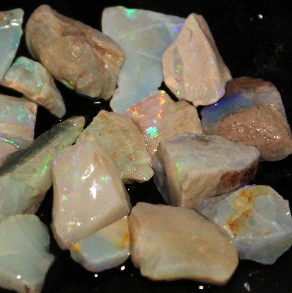 Premium Australian Rough Opals that all SPARKLE 150ct Coober Pedy parcel - image 4 of 4