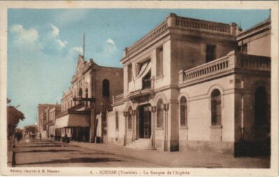 CPA AK TUNISIA Sousse La Banque de l'Algerie (1103310)