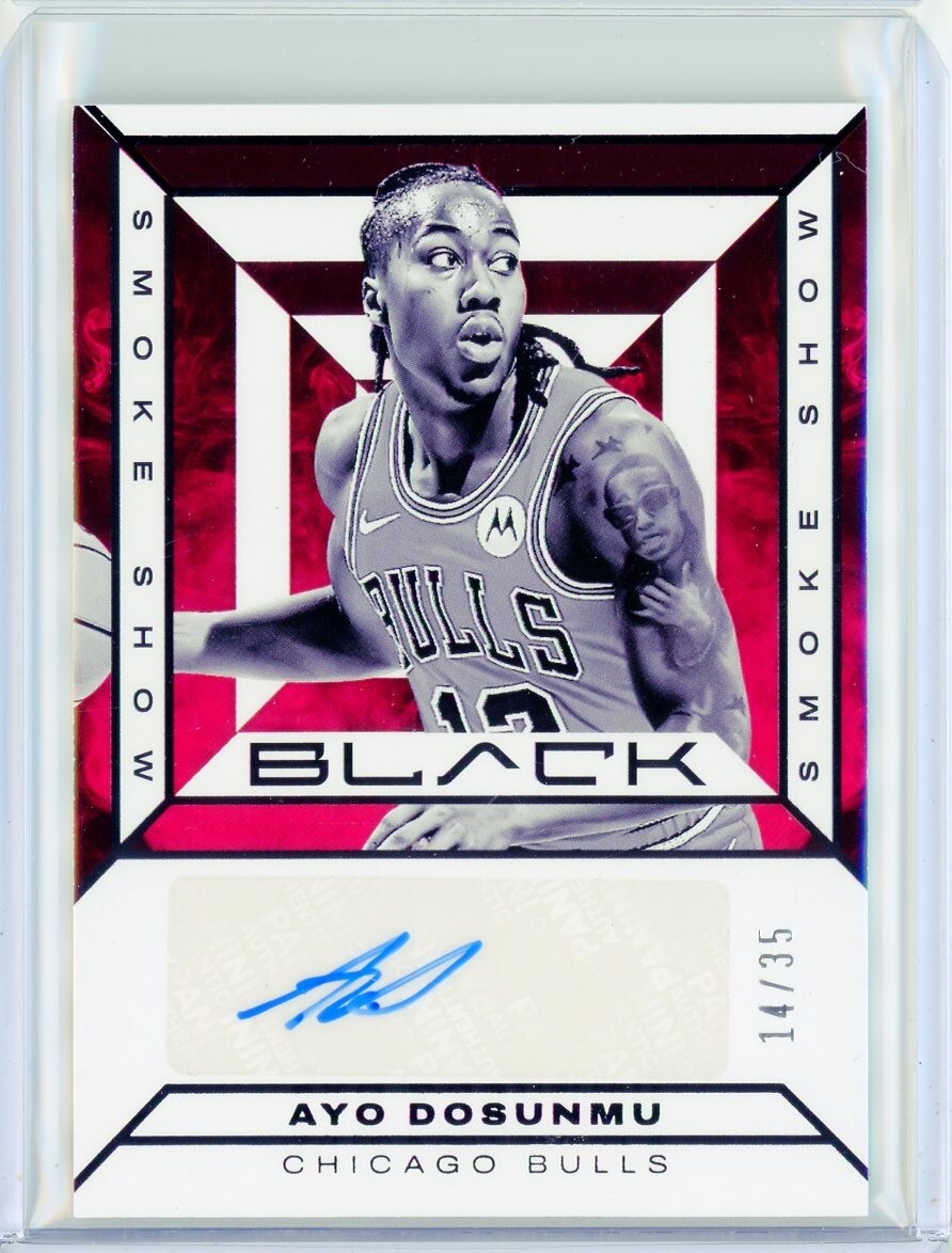 2023-24 Panini Black AYO DOSUNMU Chicago Bulls Smoke Show AUTO