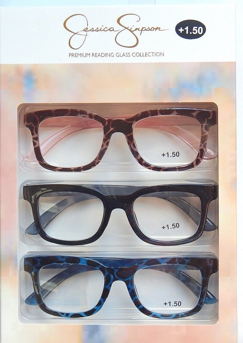 JESSICA SIMPSON 3-PACK PREMIUM READING GLASSES READERS +1.50  display picture 1
