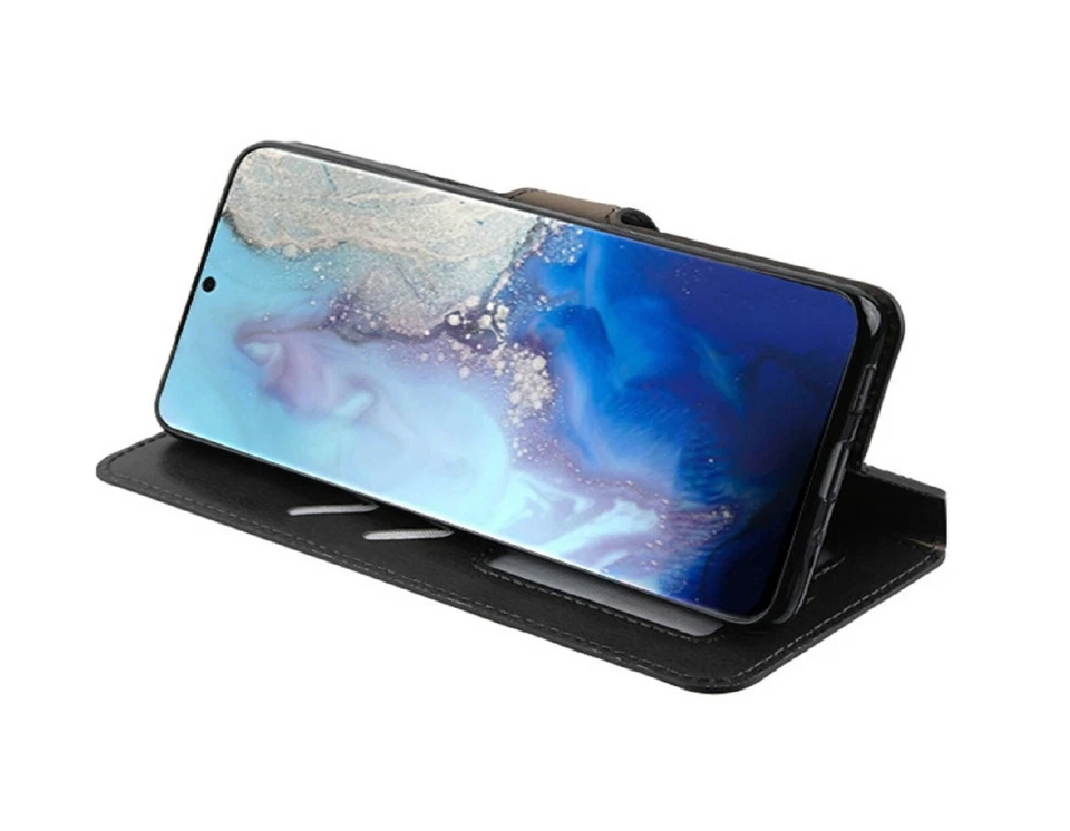 For Samsung GALAXY S20 ULTRA PLUS Leather Wallet Flip Card Case Fold Cover BLACK - Image 4 of 4