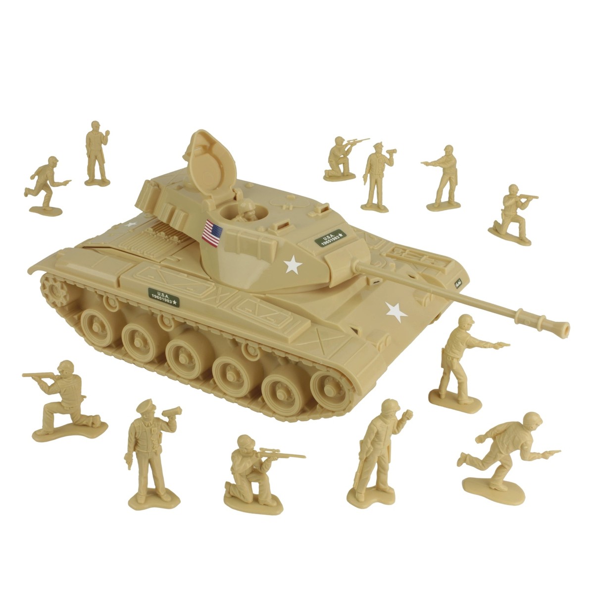 Tim Mee Processed Plastic Tan M41 Walker Bulldog Tank SWAT Timmee