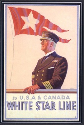 Moderne Versand Postkarte: Vintage Poster - Master of the Ship, White Star Line.