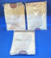 Vtg Silkies Ultra Knee-Hi Regular Beige/Honey Lot of 9 Knee-Highs Compression