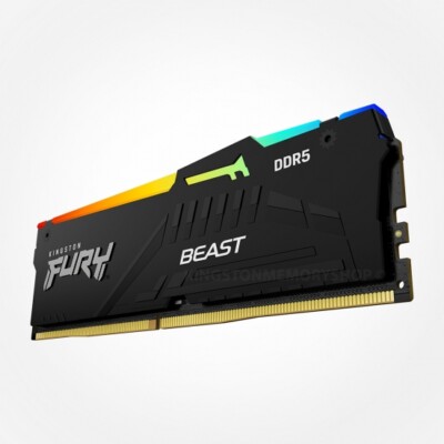 Kingston FURY Beast RGB 32GB Black DDR5 5600MHz CL40 RAM Memory
