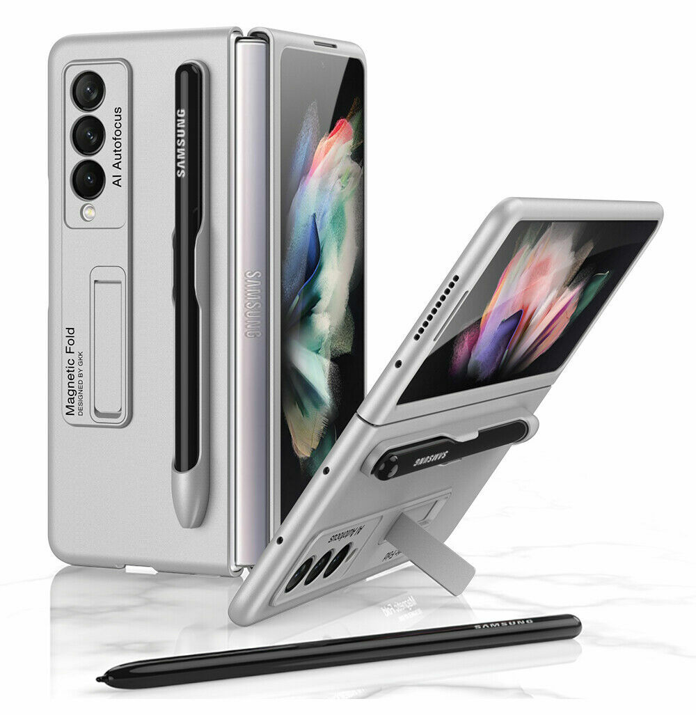 For Samsung Galaxy Z Fold 3 5G With S pen Holder Stand Phone Hard
