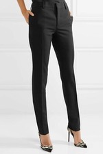 NWT Saint Laurent YSL Black Gabardine Wool Skinny Pants Trousers 40 US 8 1290
