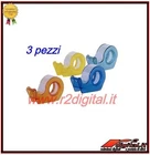 3 PCS COLORED SNAIL ADHESIVE TAPE 15X10 SCOTCH HOME OFFICE PACKAGING