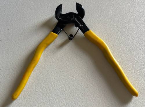 Drop Forged 8" Spring Loaded Tile Nippers w/Yellow Vinyl Coated Handles
