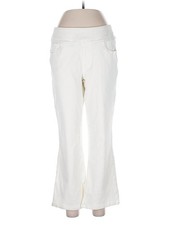 Belle By Kim Gravel Women Ivory Casual Pants 12 Tall