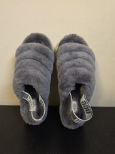 Ugg Fluff Yeah Slingback Slippers Grey Us 9