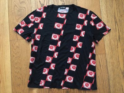 RAF SIMONS SCHWARZES T-SHIRT HERREN MEDIUM PATCHWORK KURZARM TEE S/S 2014