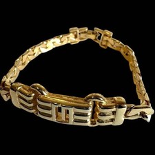 Givenchy G Logo Bracelet Gold Extra Thick 17cm Used
