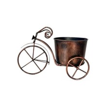 Tricycle Planter Rustic Tricycle Plant Stand Metal for Patio, Courtyard