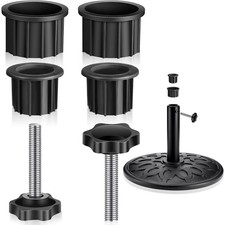 6 Pcs Patio Umbrella Base Hole Ring Cover and Cap Umbrella Stand Replacement