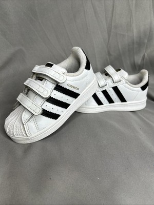 New ADIDAS Superstar CF I Toddler shoes White Black  Sneakers Size 5.5