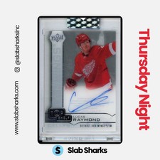 2022 UPPER DECK CLEAR CUT #TS-LR LUCAS RAYMOND TOP SHELF SIGNATURE CELLYS AUTO