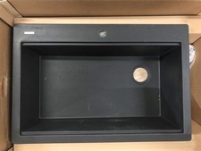 Kraus 33 in. Drop-in Granite Composite Single Bowl Kitchen Sink - Metallic Black