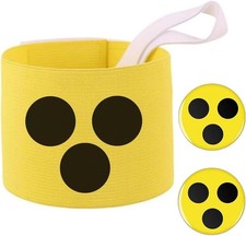 Produktbild - 2 Stück Blindenbinde Armbinde mit Blindenabzeichen, Hochsichtbare Gelbe Armbinde