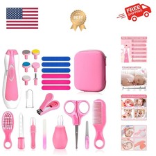 Baby Grooming Kit, Infant Safety Care Set with Hair Brush Comb Nail Clipper N...