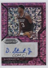 2021 Panini Prizm Draft Picks Pink Circles 15/20 DJ Stewart Jr #SS-DJS Auto 3s8