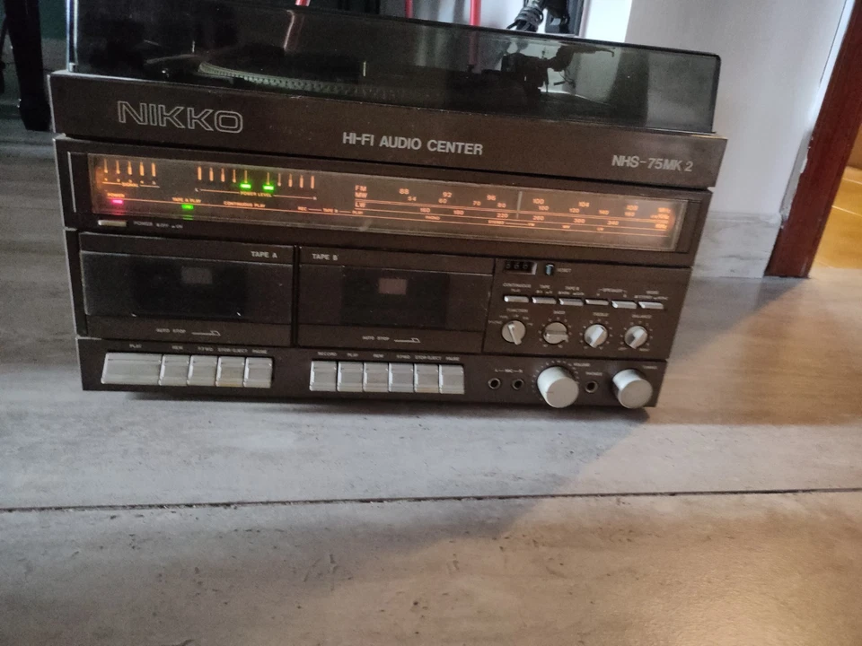​nikko nhs 75mk2 sintoamplificatore ricevitore vintage stereo hifi 1983 60w - Immagine 3 di 4