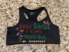 Girls/Christmas/Sports Bra/Cheer/Gymnastics/dance Size 8 Girls