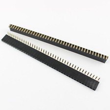 2pcs 2.54mm 40 pin right angle female single row header strip ff